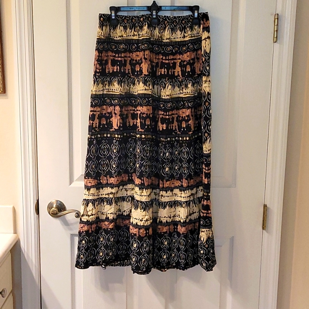 Women's Skirt, Notations, Large, black and tan